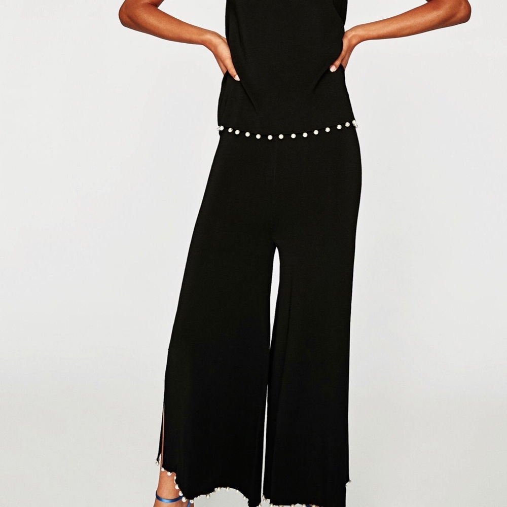 NWT Zara 2 Piece Knit Top/Pants Set - Picture 6 of 8